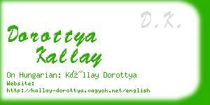 dorottya kallay business card